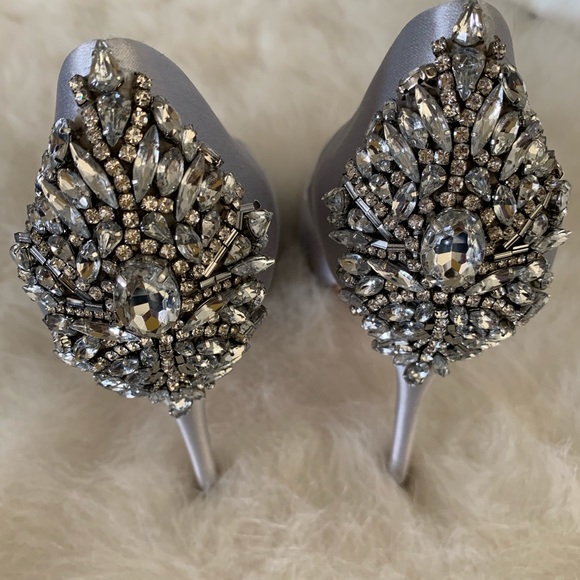 Badgley Mischka Silver Kiara Heels - Picture 7 of 7